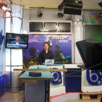 A Projects Abroad journalism intern at her placement in Mongolia An intern gaining journalism work experience in Mongolia